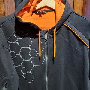 Linus Tech Tips WAN Black & Orange Full-Zip Hoodie 2XL
